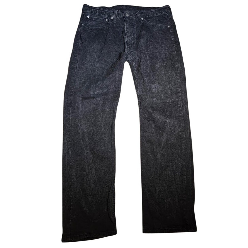 Levis 541 Athletic Taper Black Denim Jeans Mens 34x32 Actual 34x30